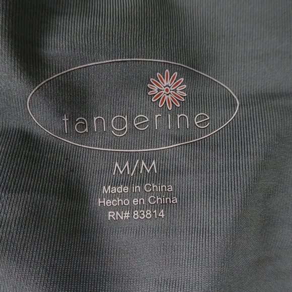 Tangerine Athletic Shorts Build In Underwear Security Zipper Pocket Green M - Picture 7 of 8